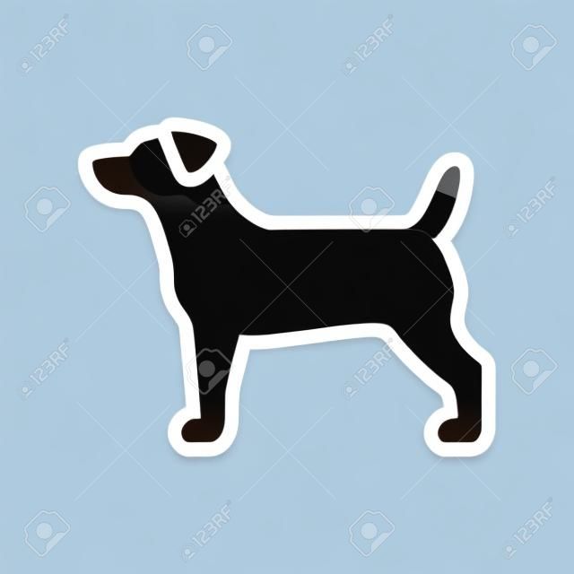 Vetor Jack Russel Terrier cone do cão isolado no fundo branco