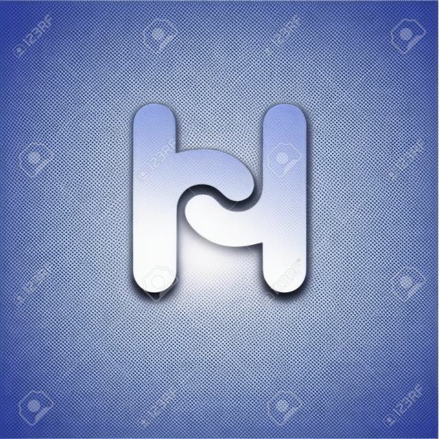 Icônes, logos éléments de modèles de conception Lettre H. Vecteur couleur signe.