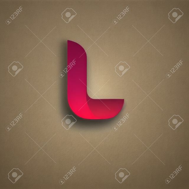 手紙 L ロゴ アイコンのデザイン テンプレートの要素