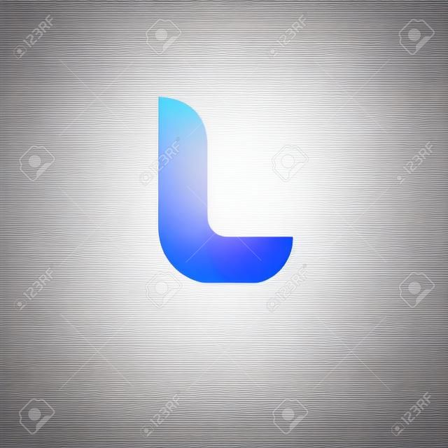 手紙 L ロゴ アイコンのデザイン テンプレートの要素