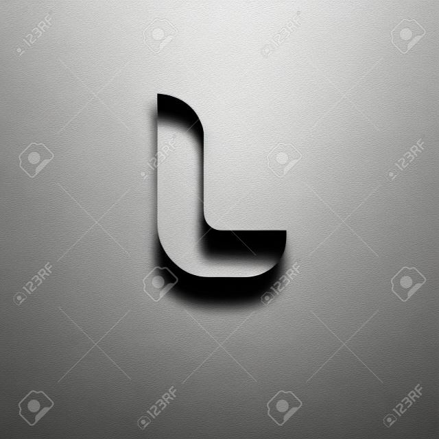편지 L 로고 아이콘 디자인 서식 파일 요소