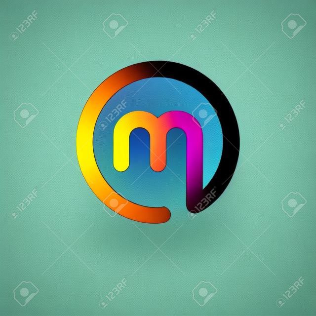 Litera M logo ikony elementy projektowania szablonów