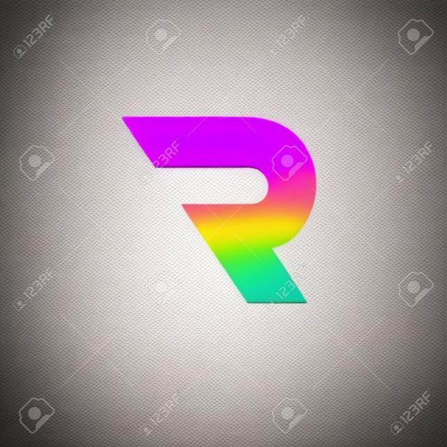 手紙 R ロゴ アイコンのデザイン テンプレートの要素