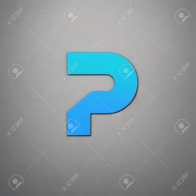 Elementos de modelo de design de ícone de logotipo de letra P