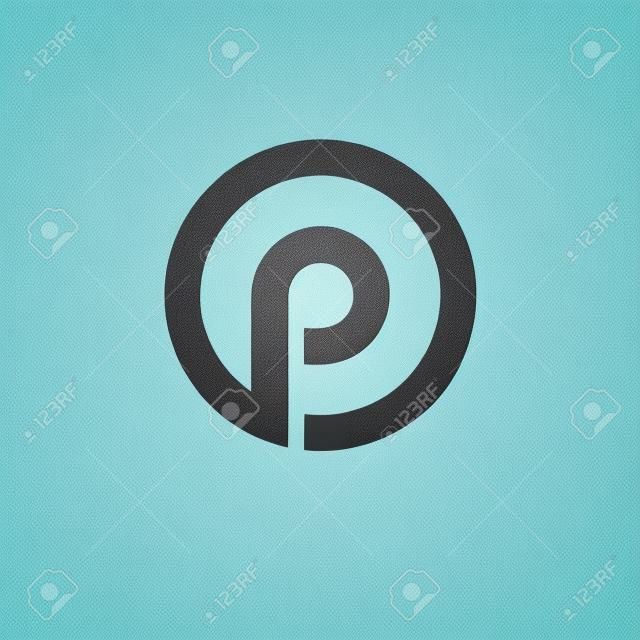 Lettera P logo elementi del modello icona del design
