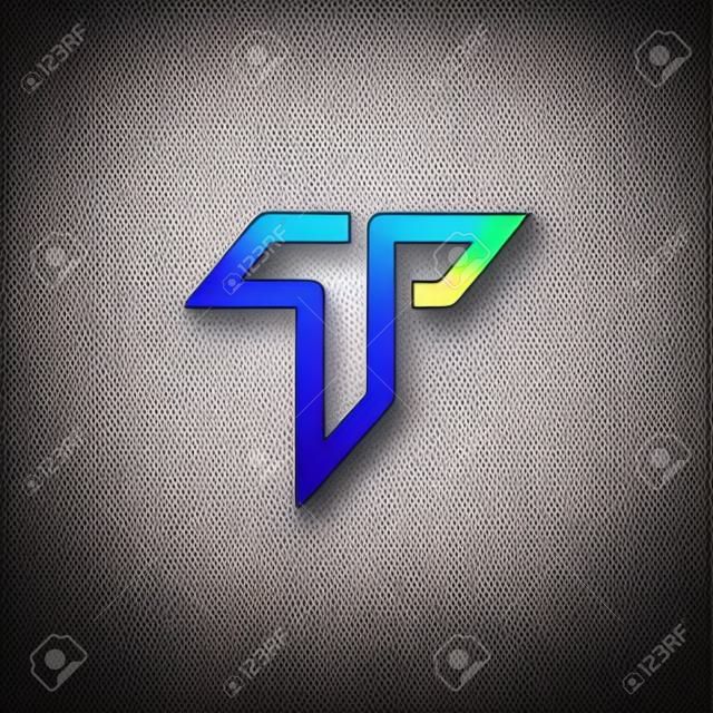 Litera T logo ikony elementy projektowania szablonów