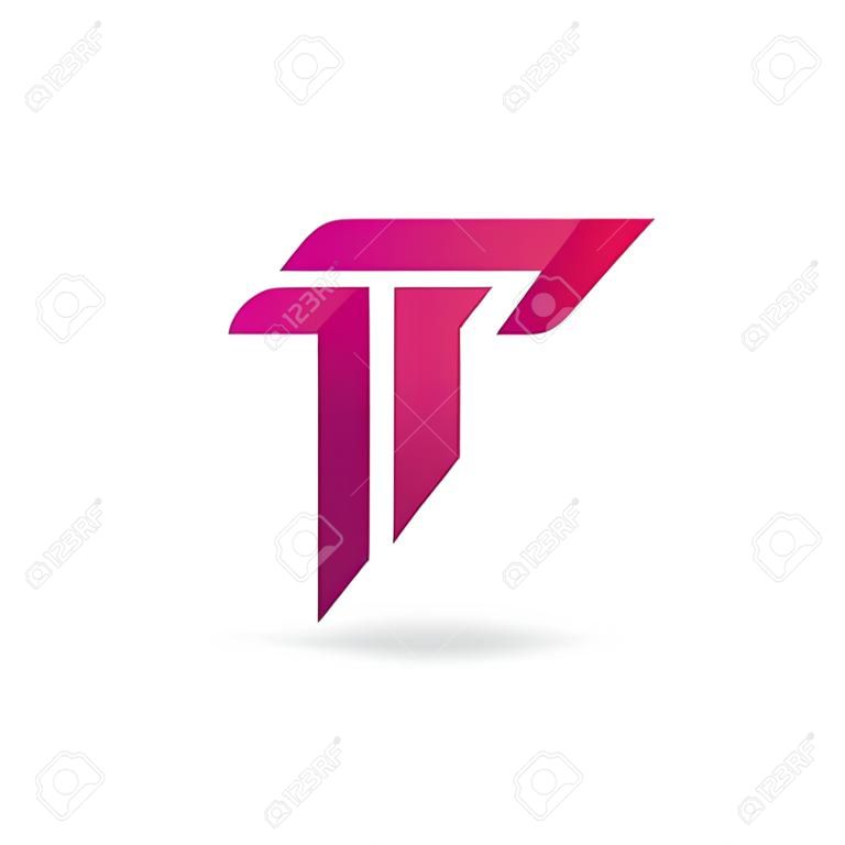 Письмо T значок с логотипом элементы шаблона дизайна