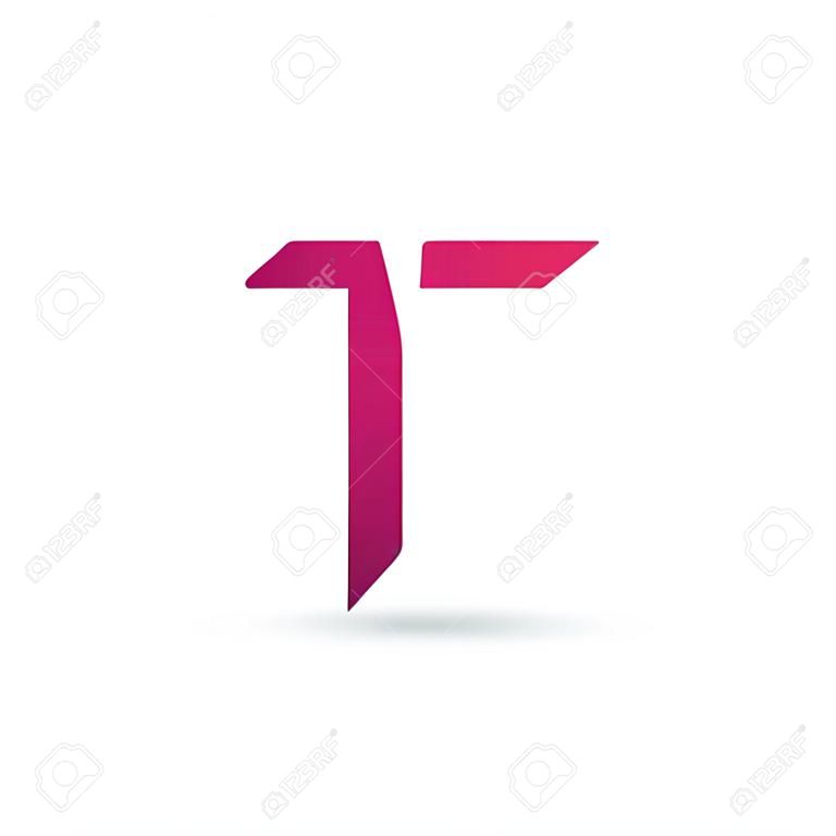 Elementos de modelo de design de ícone de logotipo de letra T