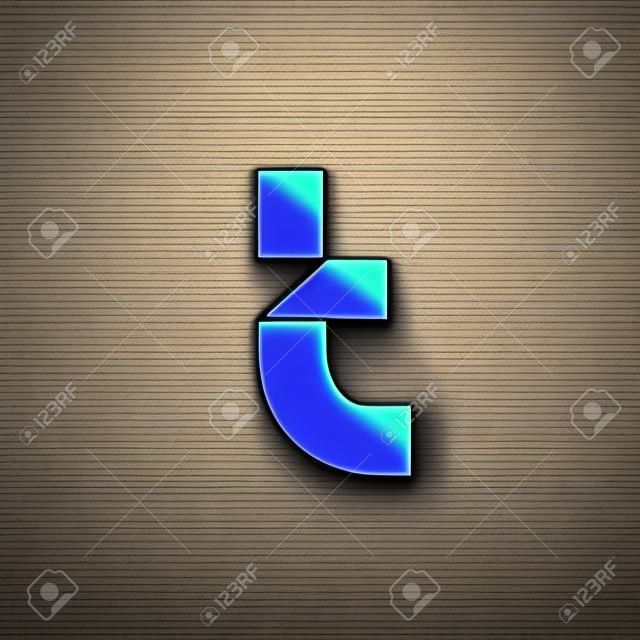 字母T標誌的圖標設計模板元素