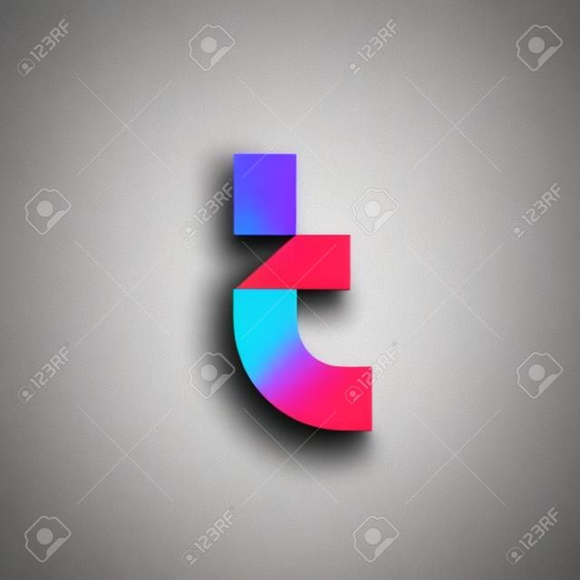 T の文字ロゴ アイコンのデザイン テンプレート要素