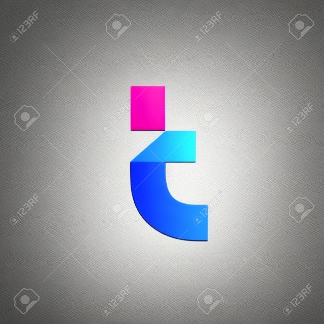 T の文字ロゴ アイコンのデザイン テンプレート要素