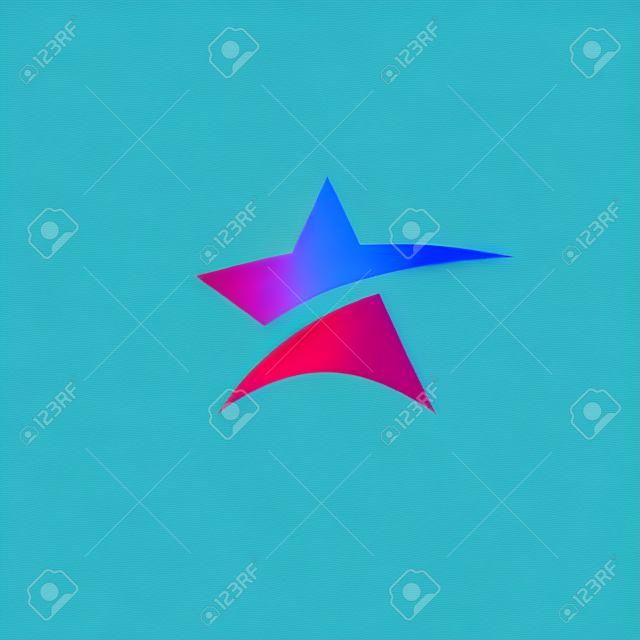 Absztrakt csillag ikon design sablon elemei