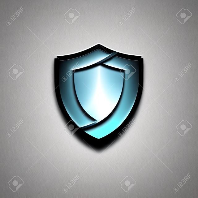 Shield logo ikon design sablon elemei