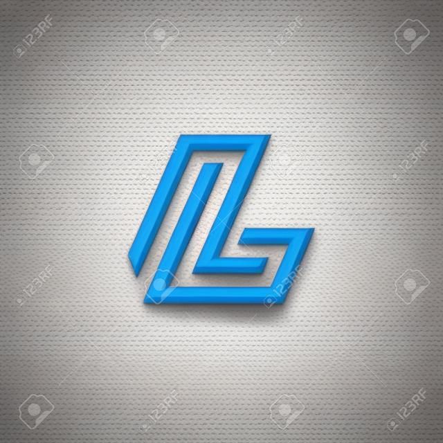Ikonka logo litery L Zaprojektuj szablon elementów