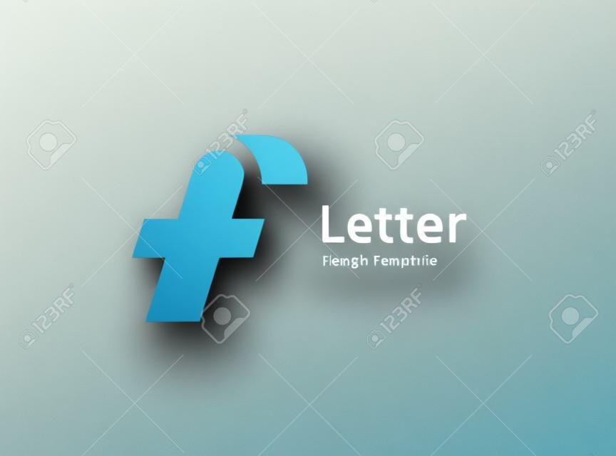 Elementi del modello di progettazione dell'icona del logo della lettera F
