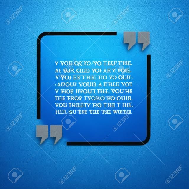 Textfeld Blau Zitat