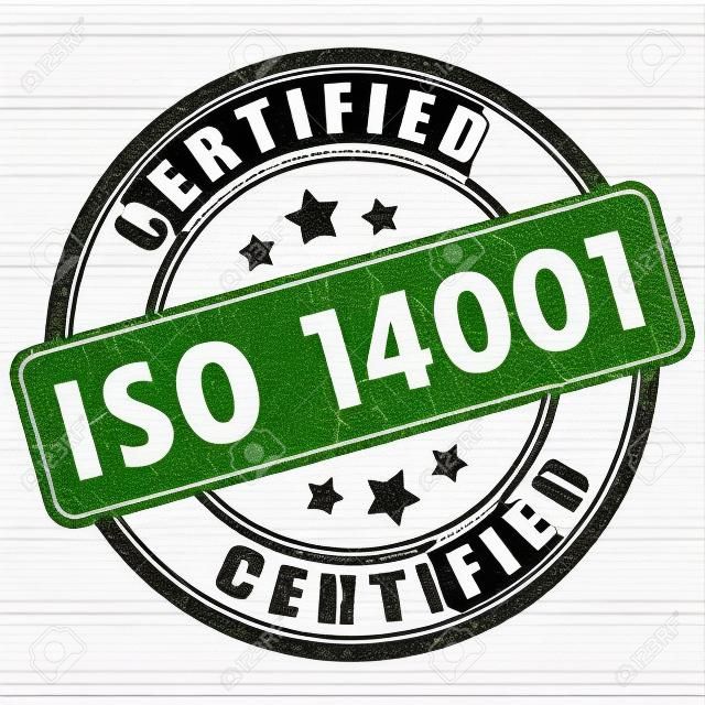 Az ISO 14001 tanúsítvánnyal bélyegző