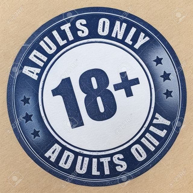 Under 18 rubber stamp, adults only