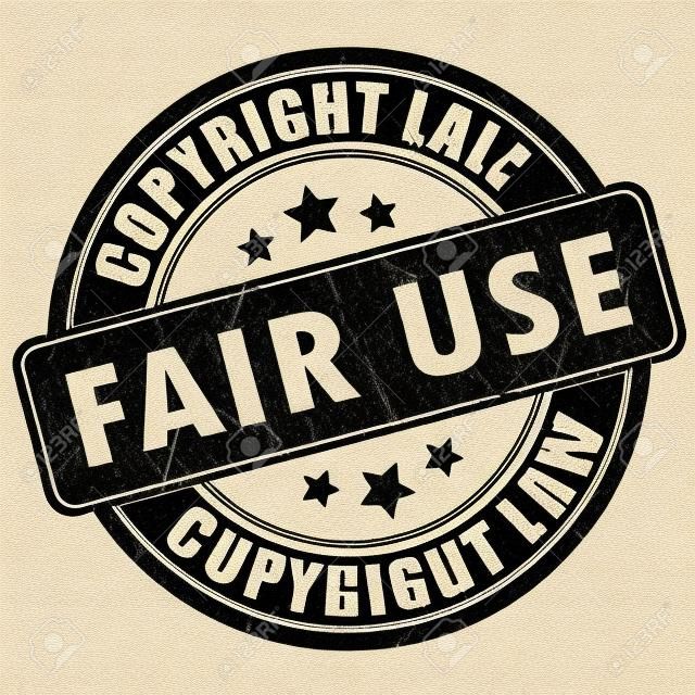 Fair use copyright rubber stempel