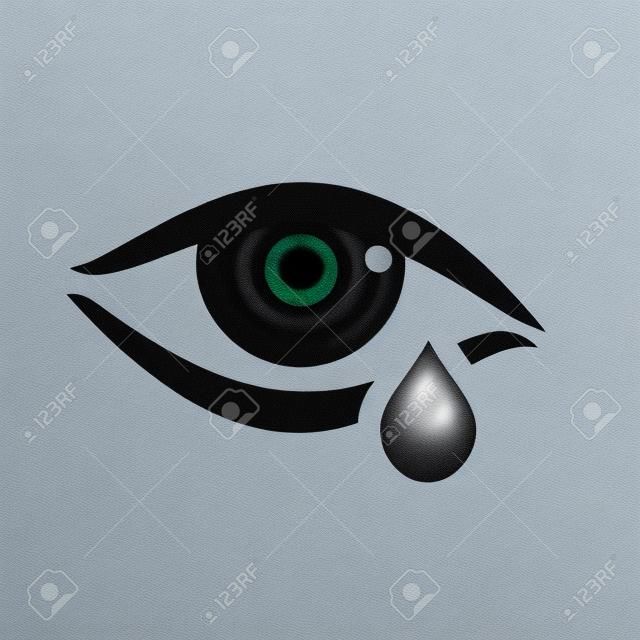 Ağlayan kadın göz gözyaşı simgesi