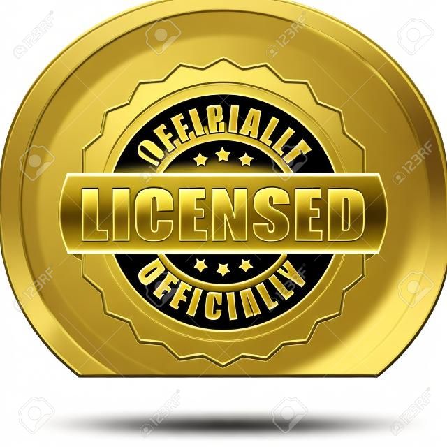 Sello de oro con licencia oficial