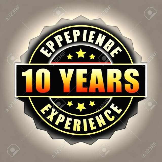 10 anos de experiência vector ícone