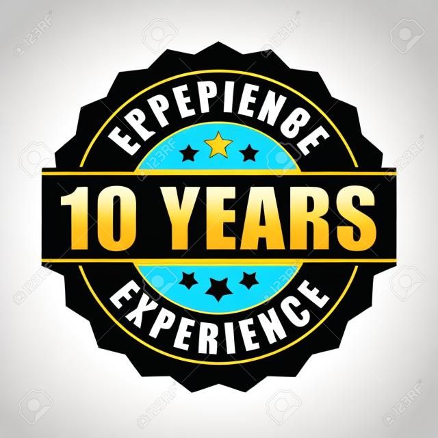10 anos de experiência vector ícone