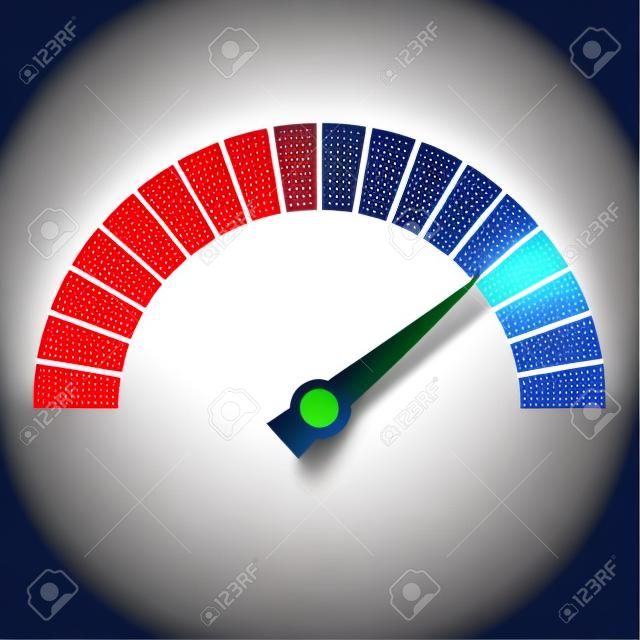 Speed metering dial vector icon