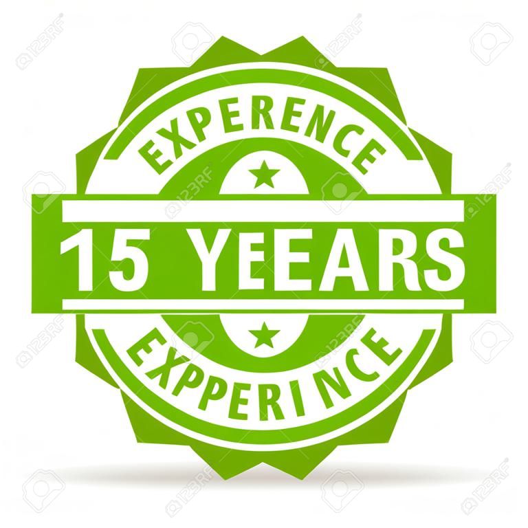 15 years experience vector icon