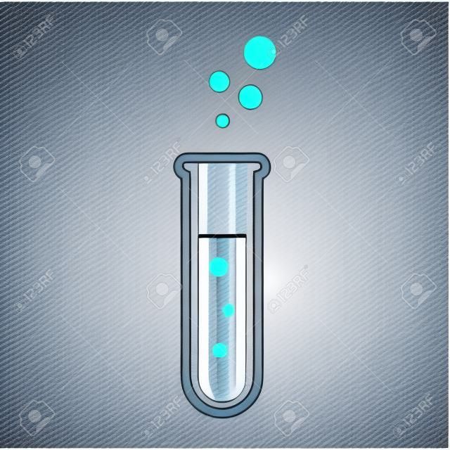 Glass test tube vector icon