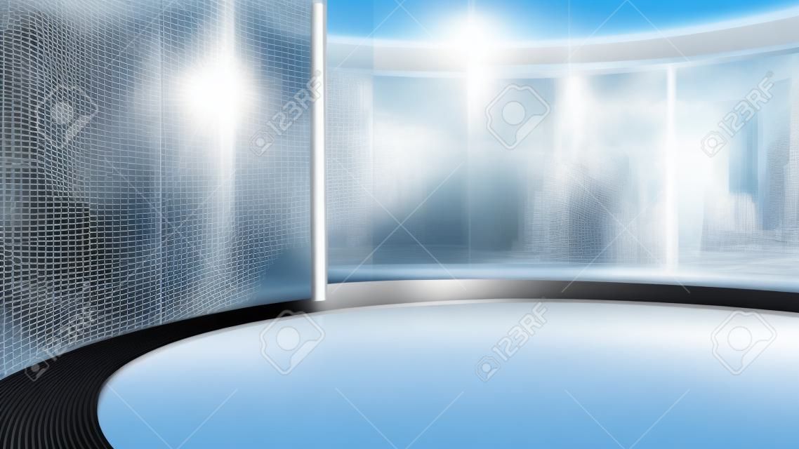 3D rendering background is perfect for any type of news or information presentation. The background features a stylish and clean layout