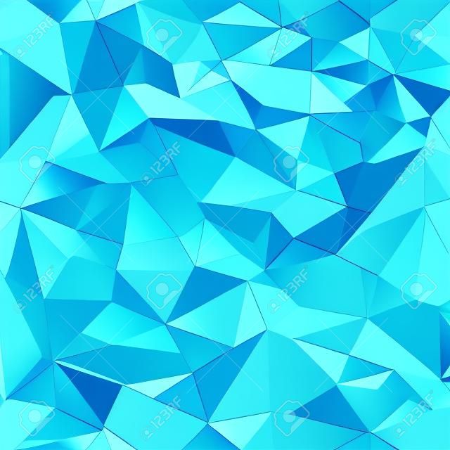 規格外パターン - 海の水の色の三角形デザイン - 青いベクトル多角形の背景