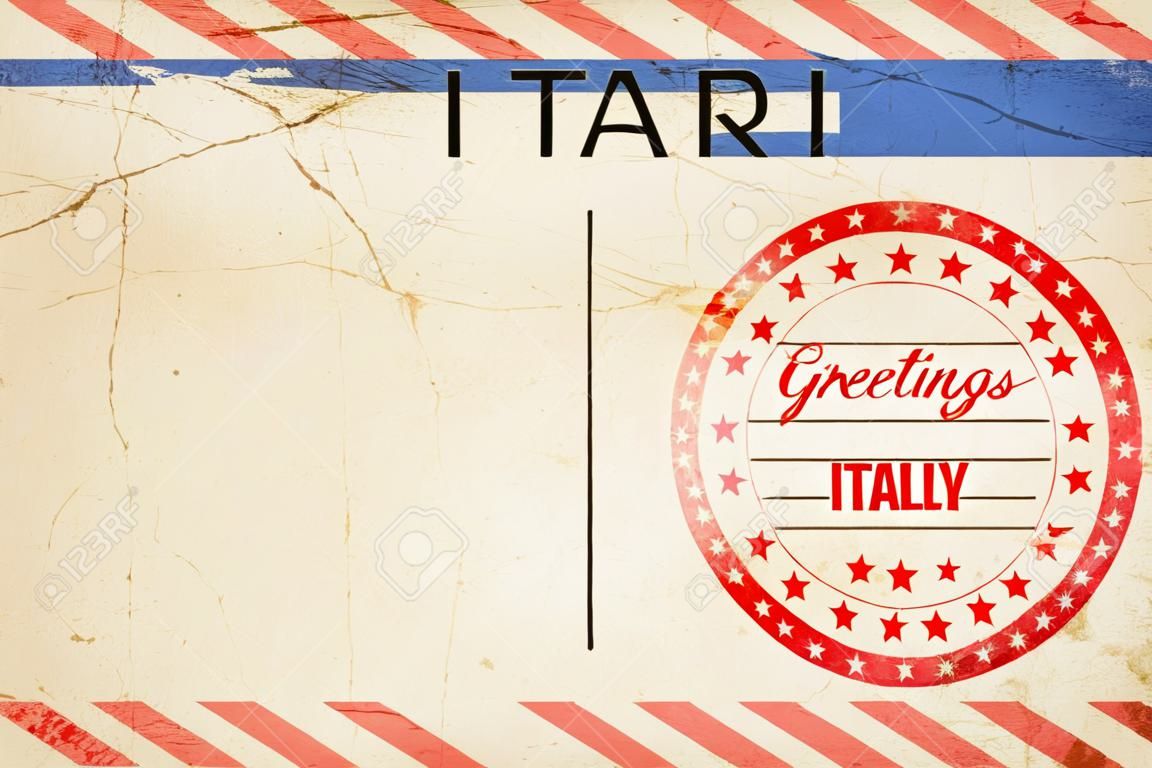 Greetings from italy card with some soft highlights