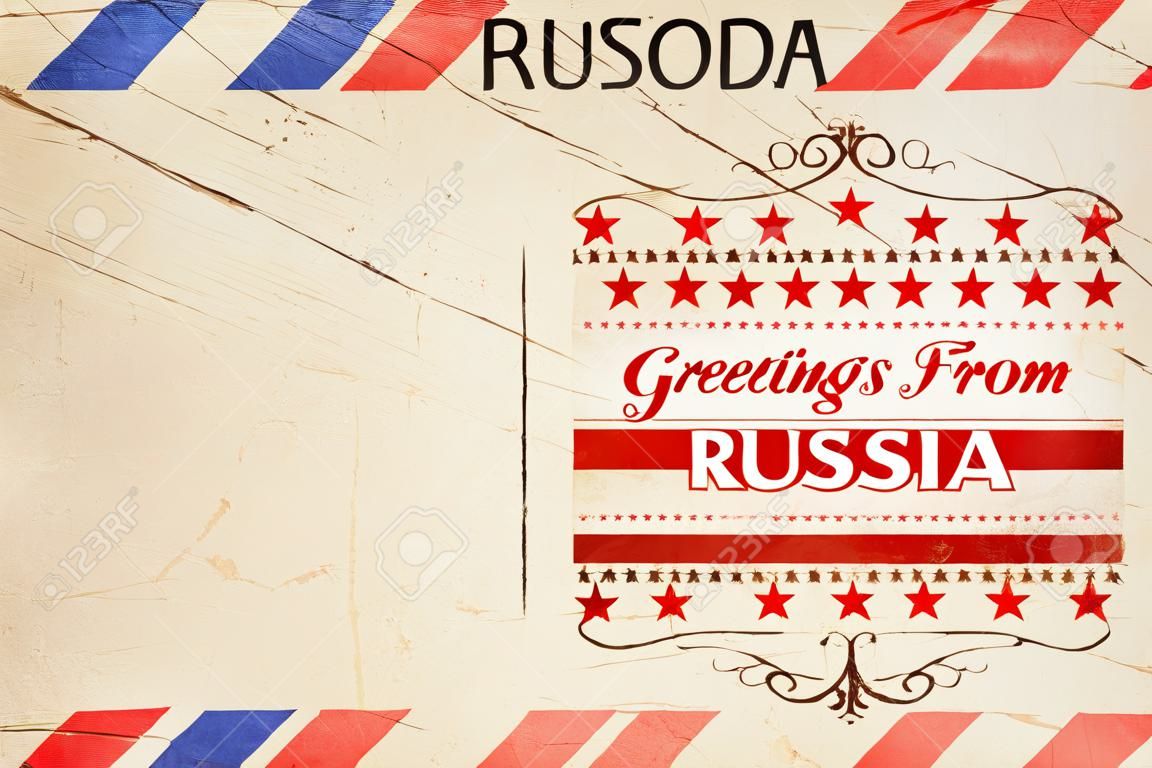 Greetings from russia card with some soft highlights