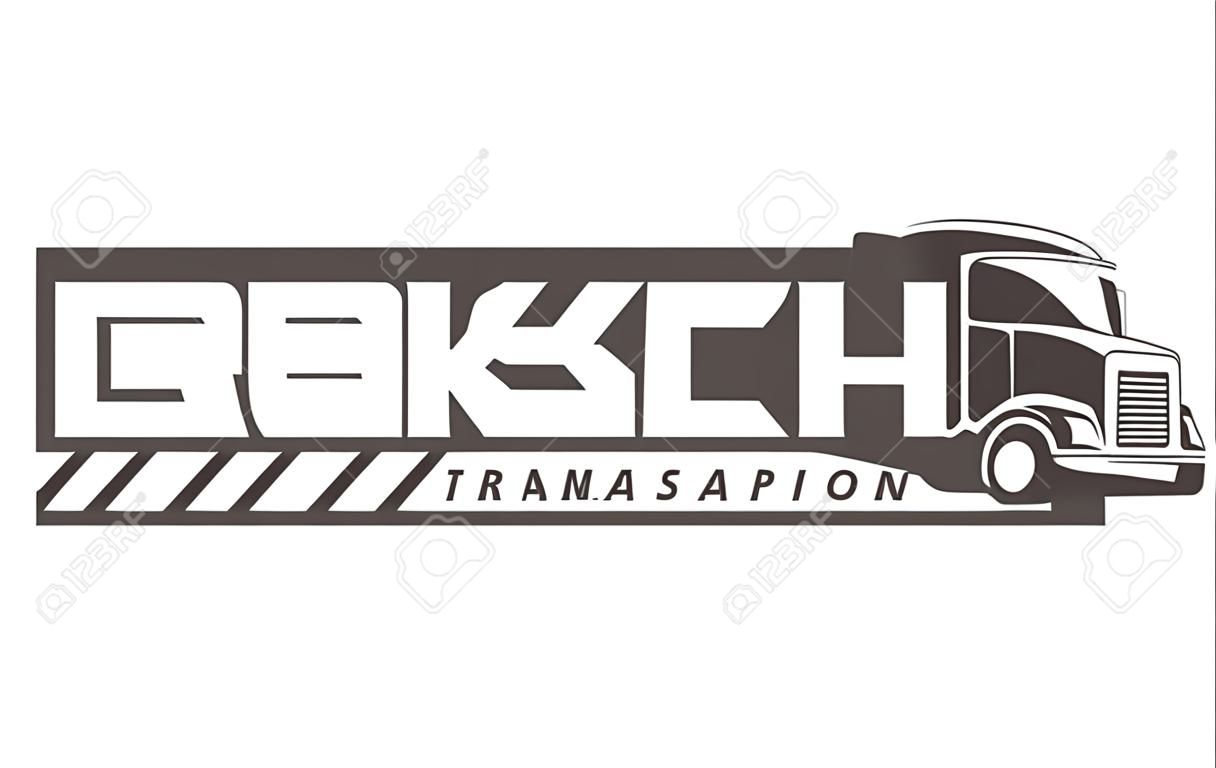 Projekt wektor logo transportu ciężarówek i logistyki