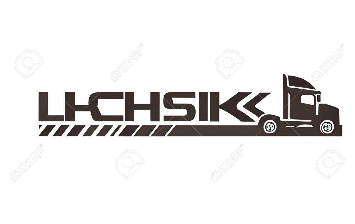 Diseño de vectores de logotipos de transporte de camiones y logística
