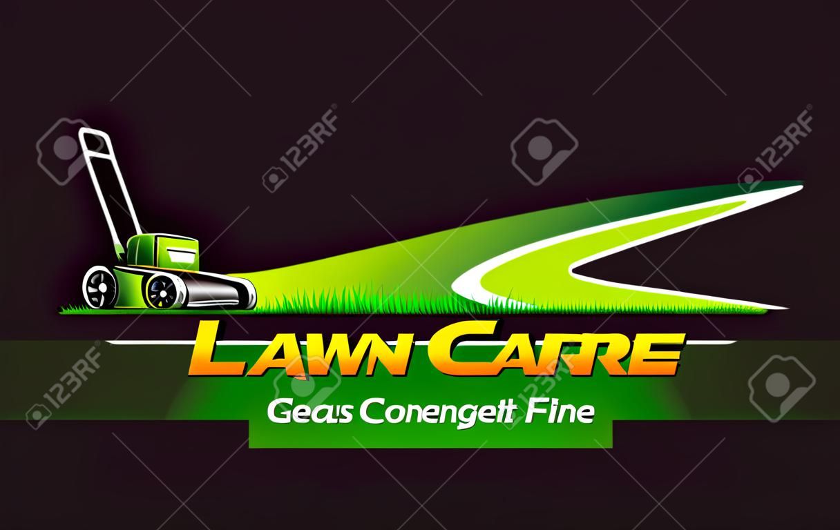 Illustration vector graphic of lawn care, landscape, grass concept logo design template
