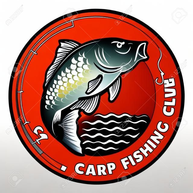 Carp vis vector illustratie, goed voor tshirt, sticker, competitie, toernooi en evenement logo ontwerp