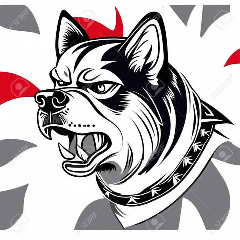 Mad Dog vector illustration, perfect for tshirt and dog breeder logo design