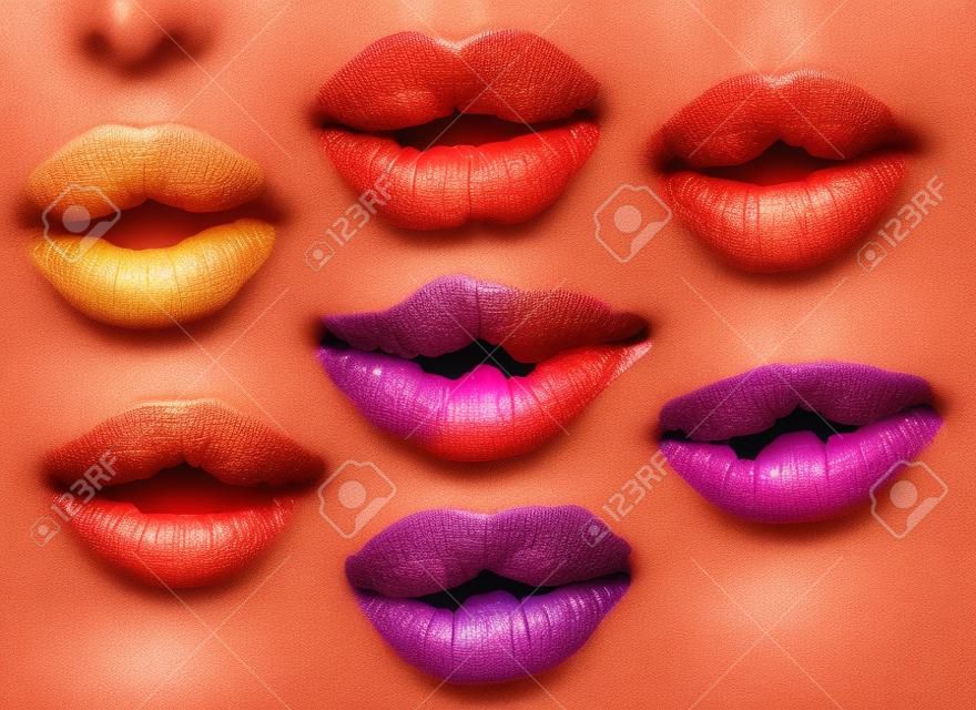 Sammlung von Drucken Lippen