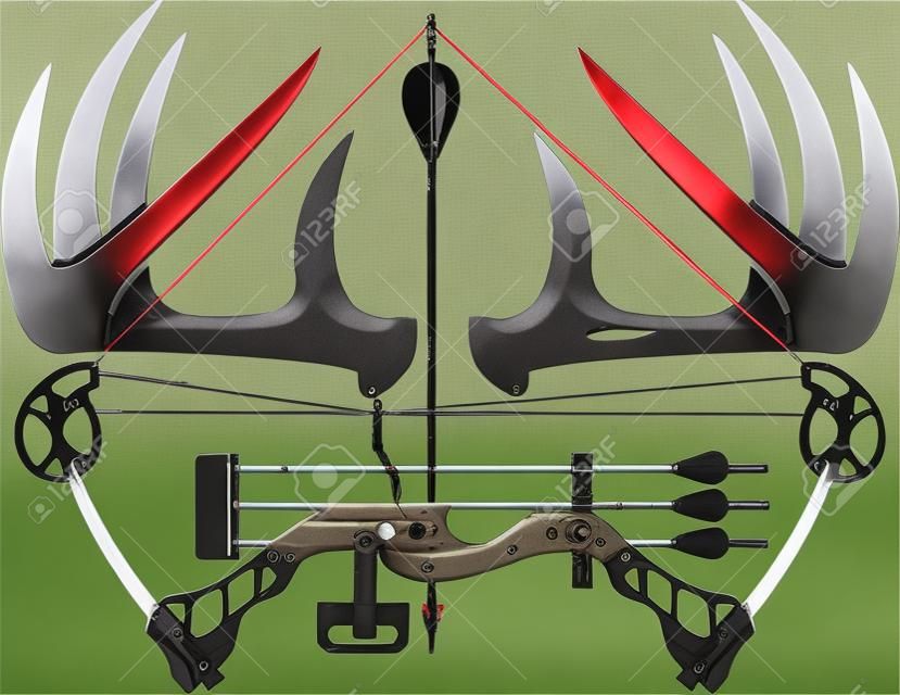 arc à poulies et flèche de chasse