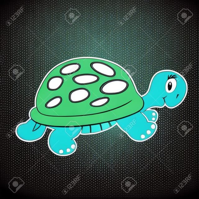 Illustrazione di vettore delineato tartaruga del fumetto