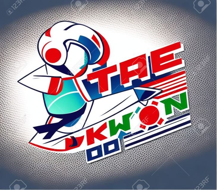 Criar logotipo taekwondo. vetor e ilustração