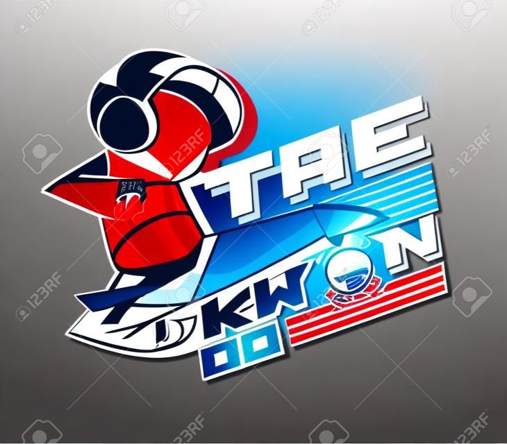 Criar logotipo taekwondo. vetor e ilustração