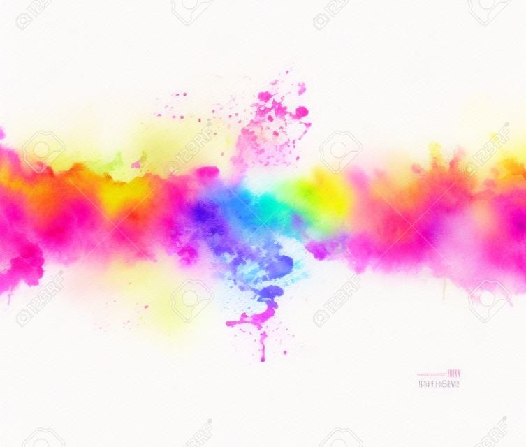 Bright watercolor stains. Color composition.