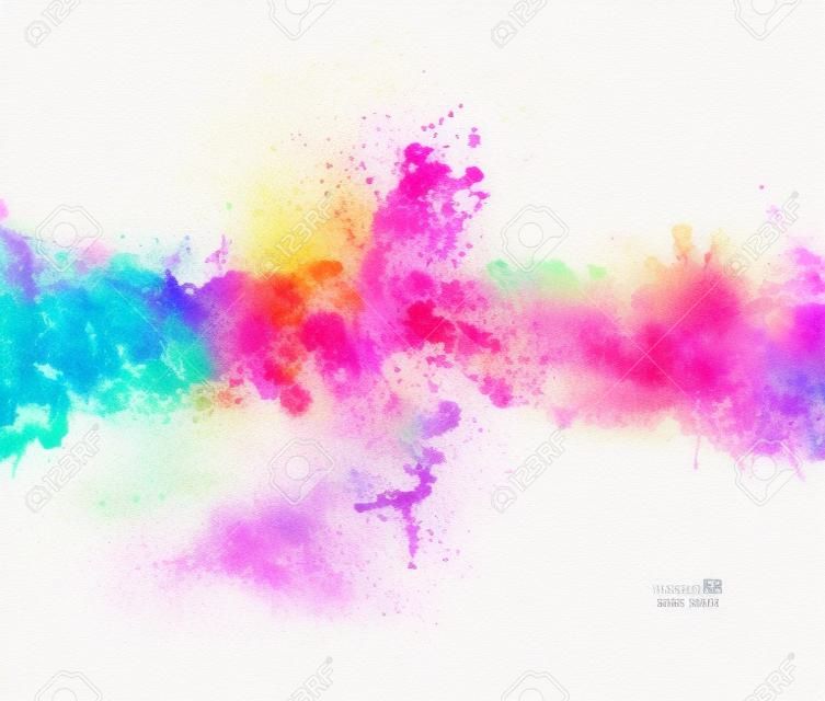 Bright watercolor stains. Color composition.