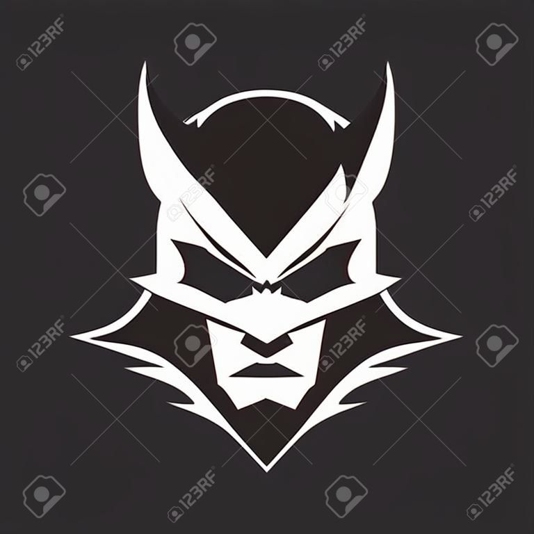 dark knight mascot logo ,hand drawn illustration. Suitable For Logo, Wallpaper, Banner, Background, Card, Book Illustration, T-Shirt Design, Sticker, Cover, etc