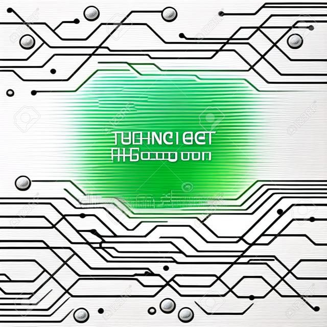 Circuit board texture on the white background. Abstract digital modern concept style. High tech vector illustration