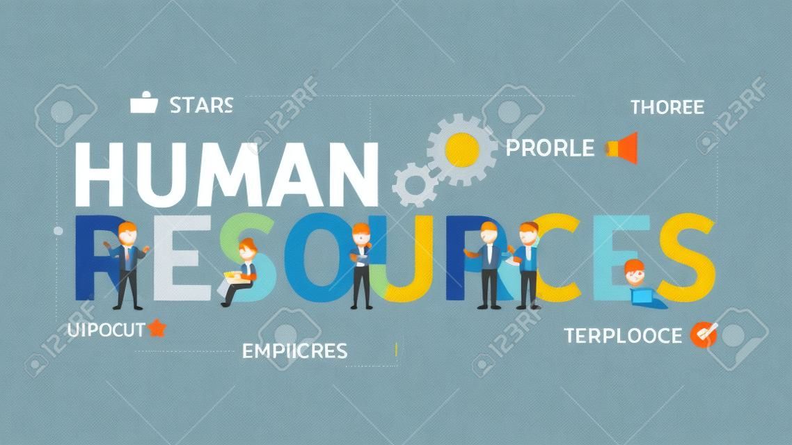 Ilustração de conceito de recursos humanos.