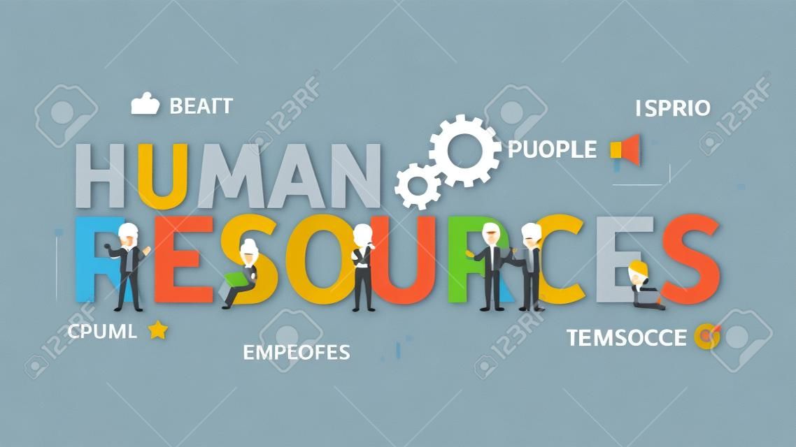 Ilustração de conceito de recursos humanos.